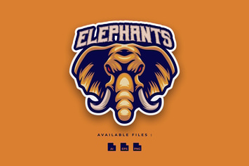 Elephant Mascot Logo V. 01