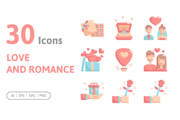 30 Love and Romance Icons