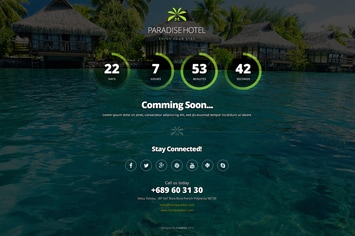 Paradise Hotel Coming Soon & 404 Error Page