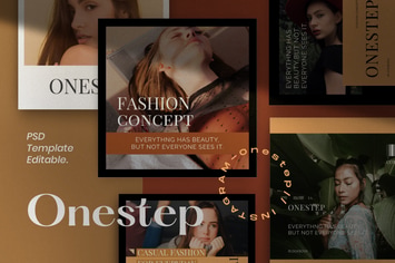 One Step PACK 2 - Instagram Template + Stories