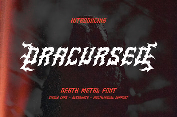 Dracursed - Death metal Font