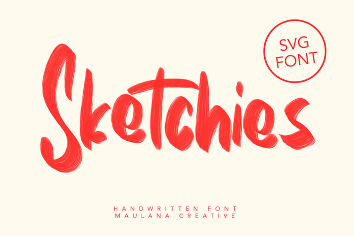 Sketchies SVG Brush Font