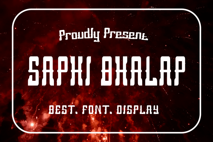 SAPHI BHALAP Font