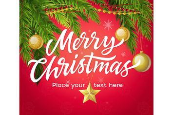 Merry Christmas - modern vector illustration