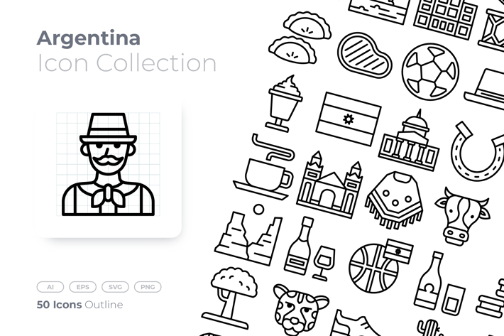 Argentina Outline Icon