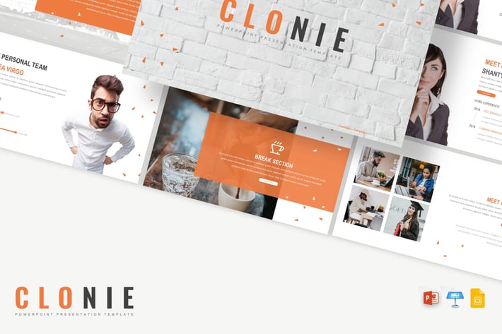 Clonie - Modern Presentation PPTX / GSlides / Key