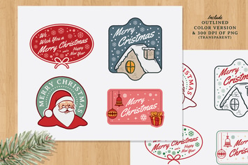 Christmas Vintage Label