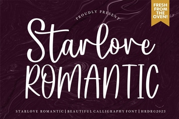 Starlove Romantic - Beautiful Calligraphy Font
