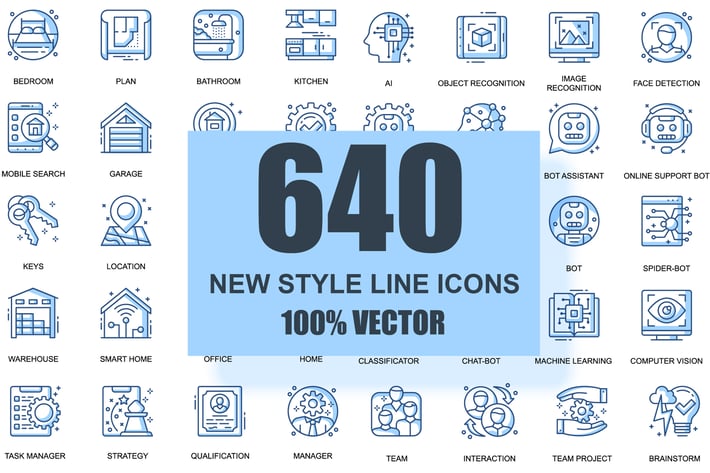 BIG Collection Business Thin Line Icons