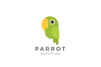 Parrot Logo Geometric Design Style