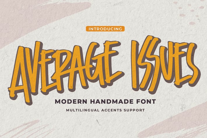 Average Issues  -  Modern Handmade Font