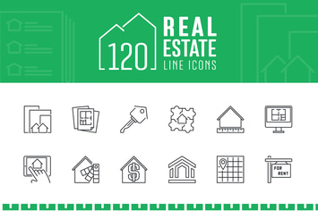 120 Real Estate Line Icons