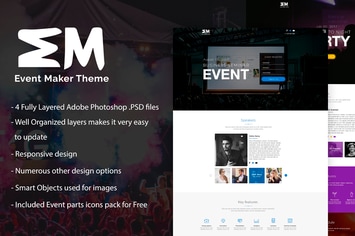 Event Maker - Events & Seminars PSD Template