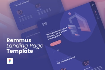 Remmus - Landing Page Figma Template