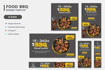 Food BBQ Banner Template