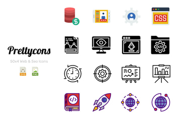 Prettycons - 200 Web & Seo Icons Vol.1