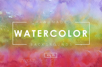 Handmade Watercolor Backgrounds Vol.25