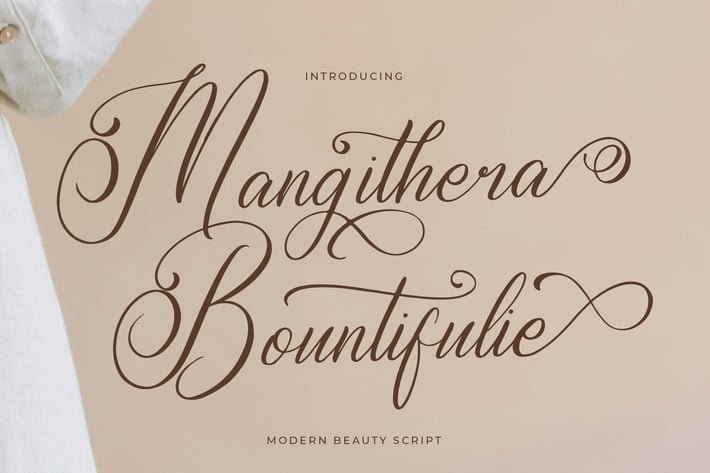 Mangithera Bountifulie Modern Script Font