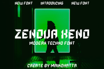 Zenova Xeno - Modern Techno  Font