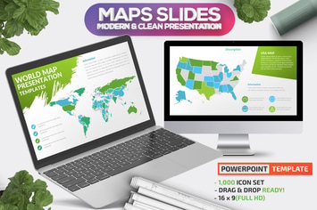 Maps Powerpoint Slides Template