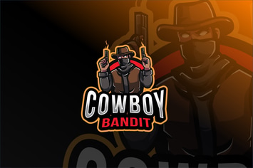 Cowboy Bandit Esport Logo Template
