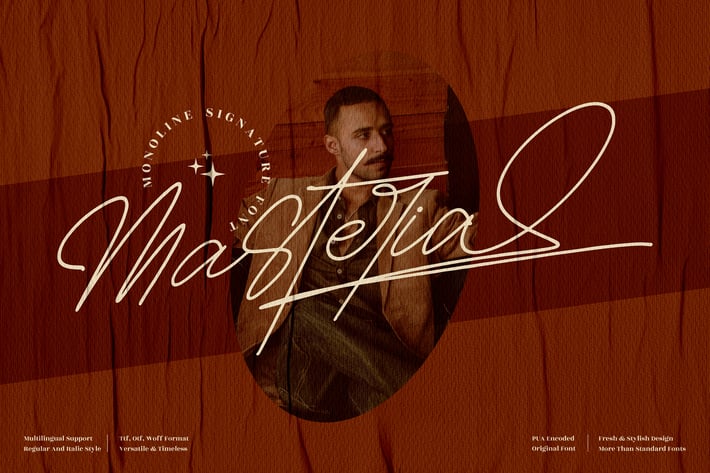 Masteria Monoline Signature Font