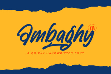 Ambaghy - A Quirky Handwritten Font