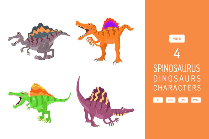 Cute Spinosaurus - Dinosaurs Character Vol.5