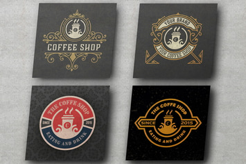 Set of 4 Coffee Logos