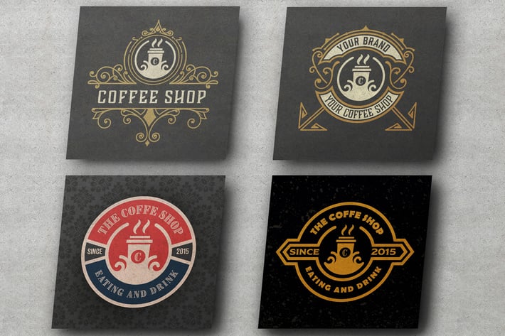 Set of 4 Coffee Logos