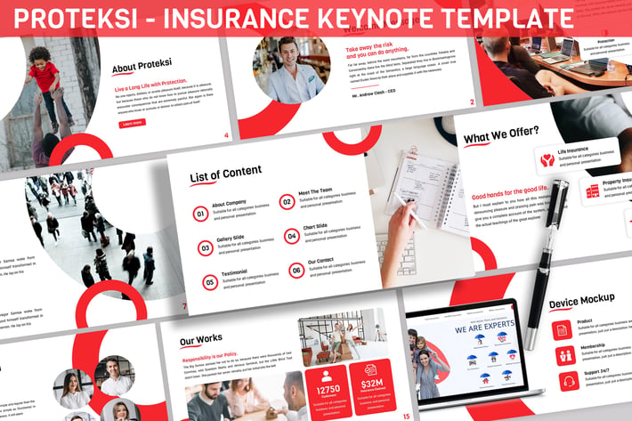 Proteksi - Insurance Keynote Template