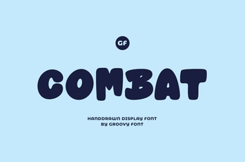 Combat - Handdrawn Display Font