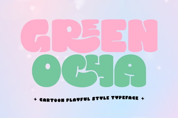 Green Ocha - Cartoon Font