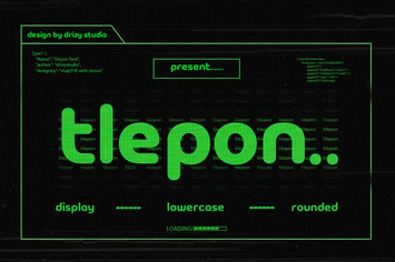 Tlepon - Display Lowercase Rounded Font