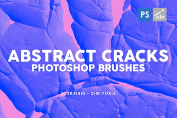 30 Abstract Cracks Photoshop Stamp Brushes