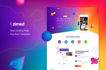 Zimed - Vue Nuxt App Landing Page Template