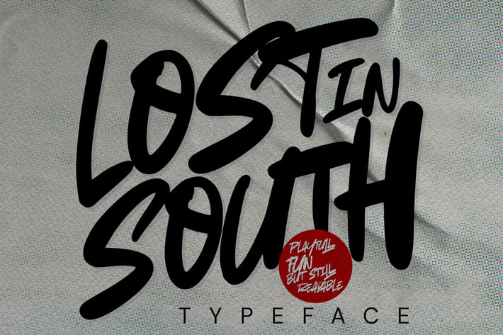 AN Lost in South - Natural Brush Font