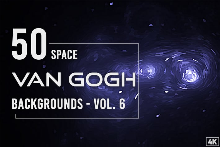 50 Van Gogh Space Backgrounds - Vol. 6