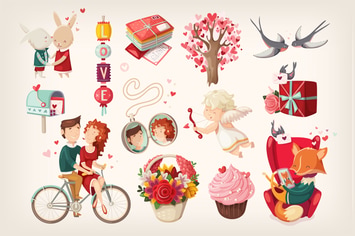 Valentine day illustrations