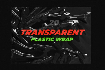 Transparent Plastic Wrap Texture Mock-Up