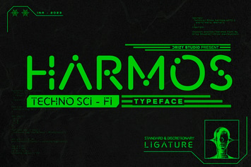 Harmos - Techno Sci-fi Font