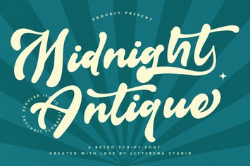 Midnight Antique Retro Script Font