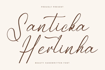 Santicka Herlinha Handwritten Font