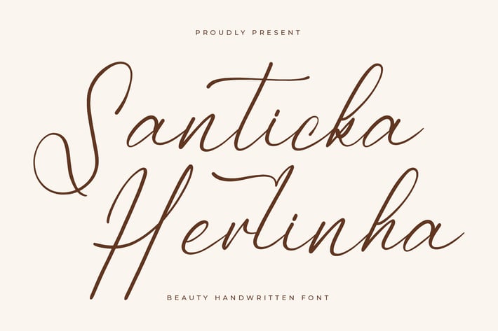 Santicka Herlinha Handwritten Font