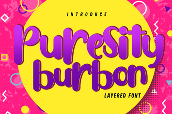 Puresity Burbon | Playful Layered Font
