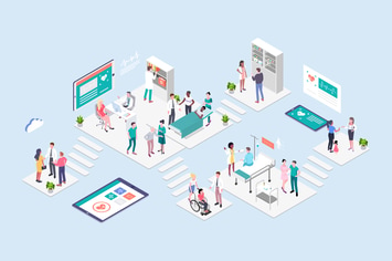 Hospital Concept Isometric Illustration