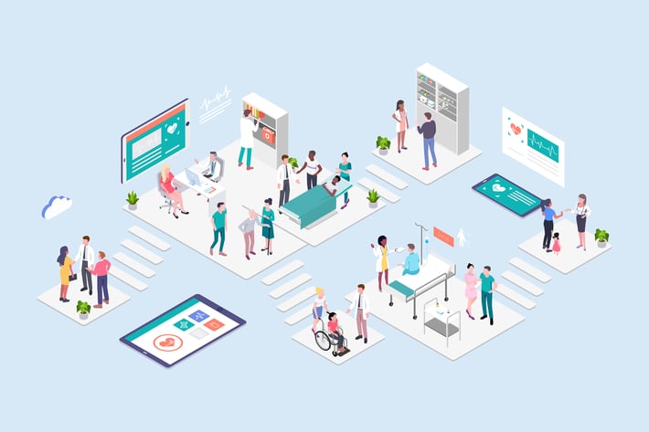 Hospital Concept Isometric Illustration