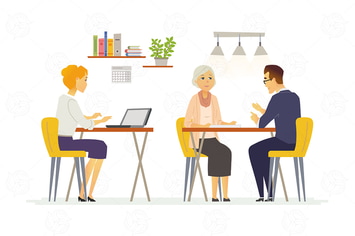 Coffee Room - cartoon characters illustratration