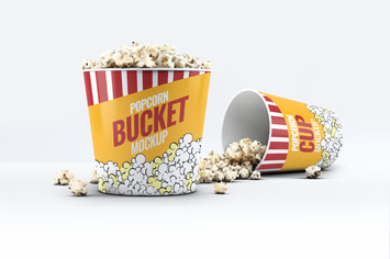 Popcorn Bucket & Cup Mock-Up