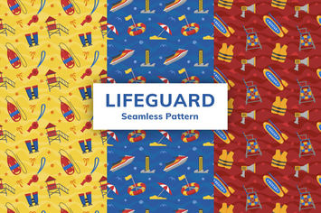 Lifeguard Seamless Pattern